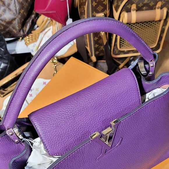 Louis Vuitton Purple Taurillon Leather Capucines MM - Picture 7 of 15